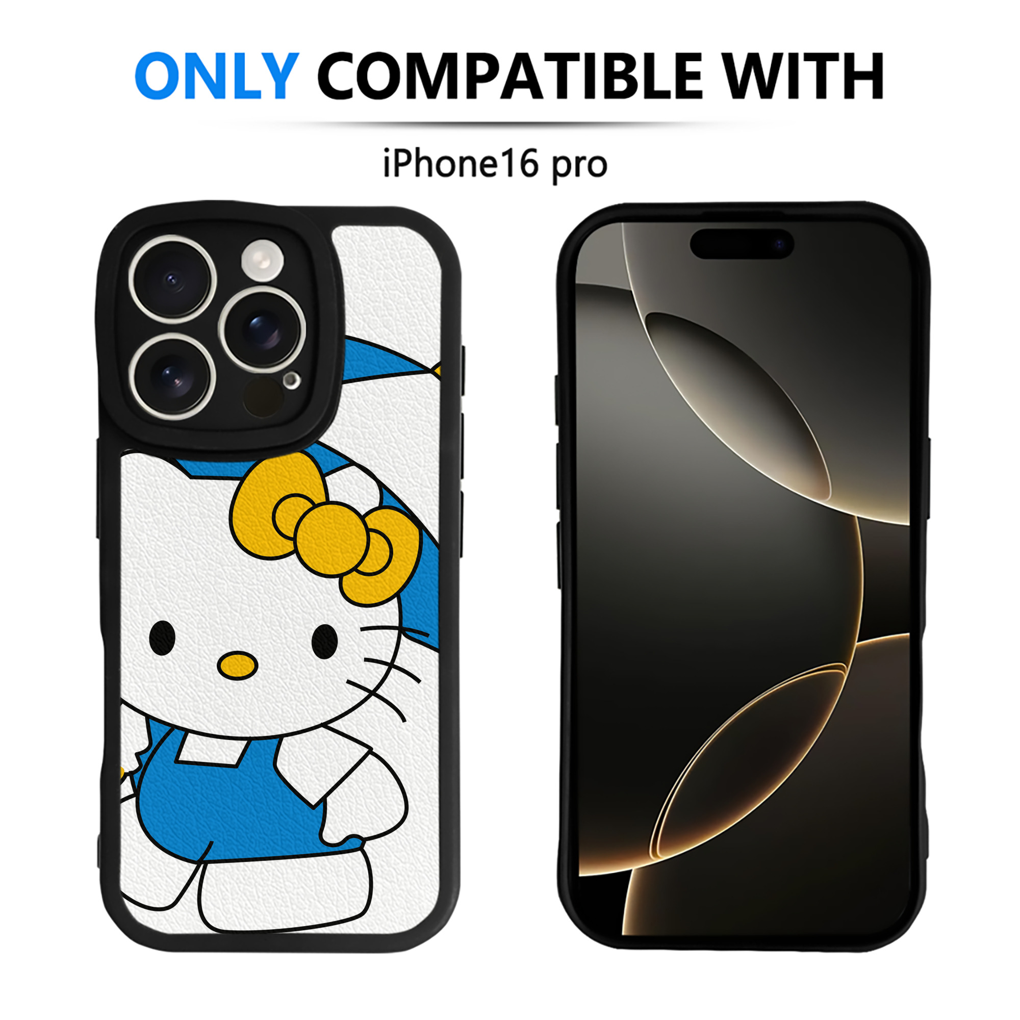 （画像用） Hello Kitty ハローキティ 【iPhone 16シリーズ対応】シリコンスマホケース（レザー調） 材質：シリコン